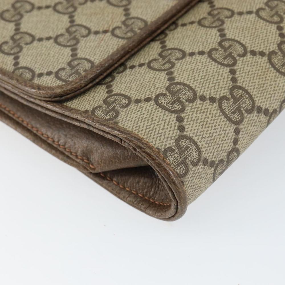 GUCCI GG Supreme Clutch Bag Beige Gold 89 02 050 Auth bs29617 - Picture 14 of 16